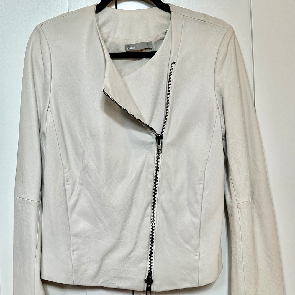 Vince Designer 100% Lamb Leather Jacket. Women's SZ M. Super Soft. - Picture 2 of 6
